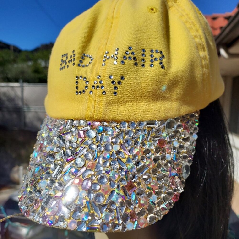 Genuine Austrian Swarovski Crystal Bad Hair Day Bling Hat